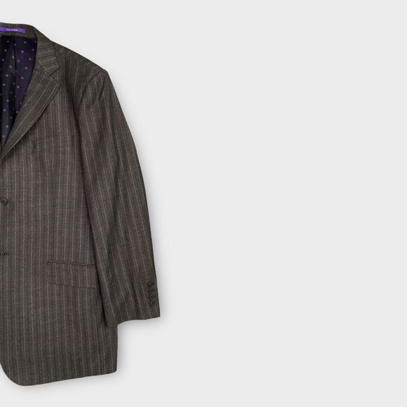 Ted Baker London Men's 42L Endurance Wool Striped Blazer Sport Jacket Brown - Picture 3 of 16